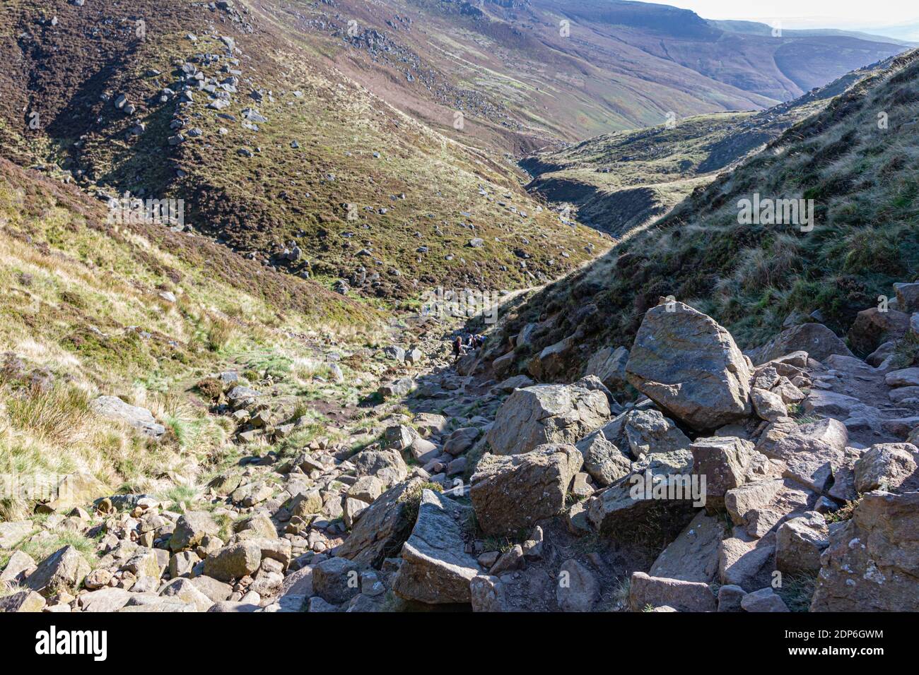 Grindsbrook Clough near Edale in the Peak District Stock Photo