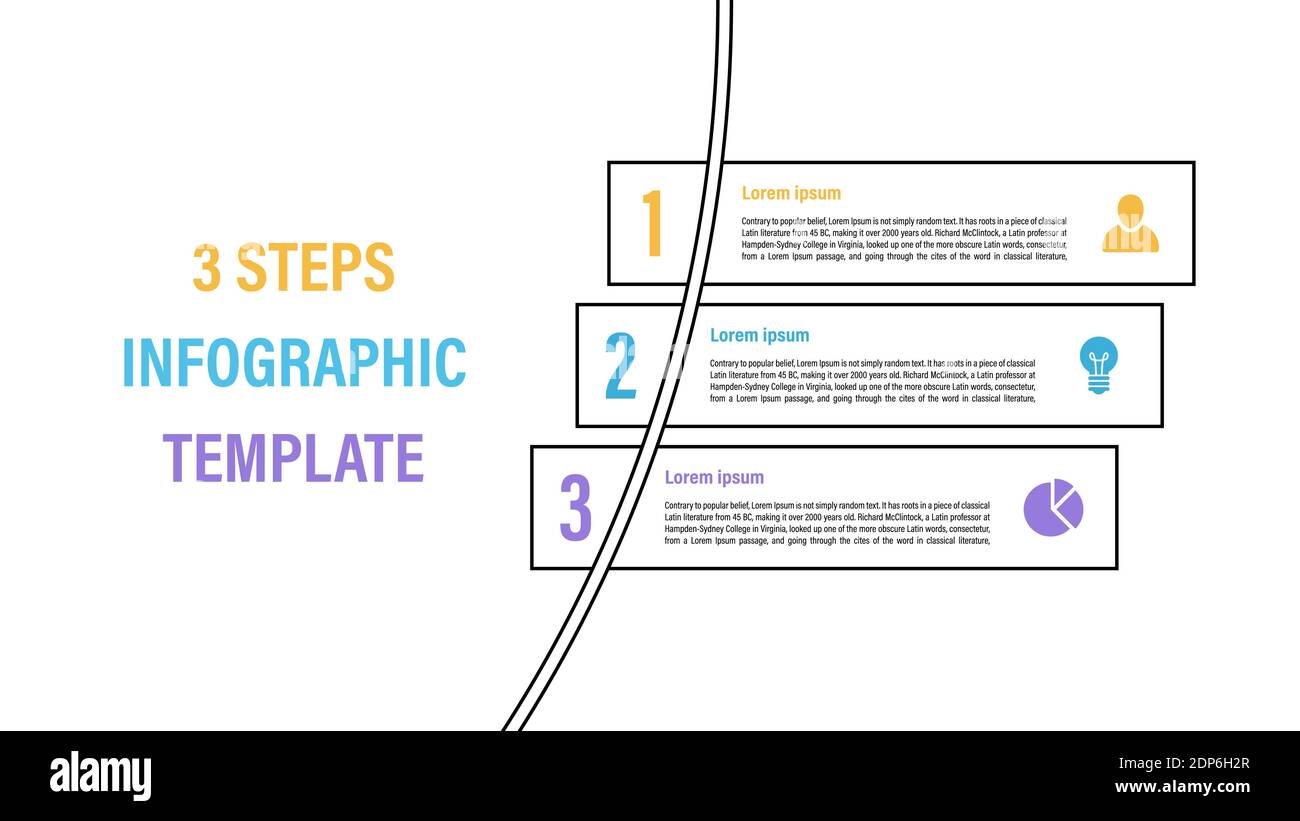 Infographic design template with business concept vector illustration with 3 steps or options or processes represent work flow or diagram Stock Vector