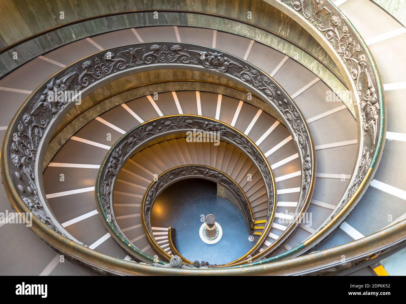 ROME, ITALY - CIRCA SEPTEMBER 2020: the famous spiral staircase with double helix. Vatican Museum, made by Giuseppe Momo in 1932 Stock Photo