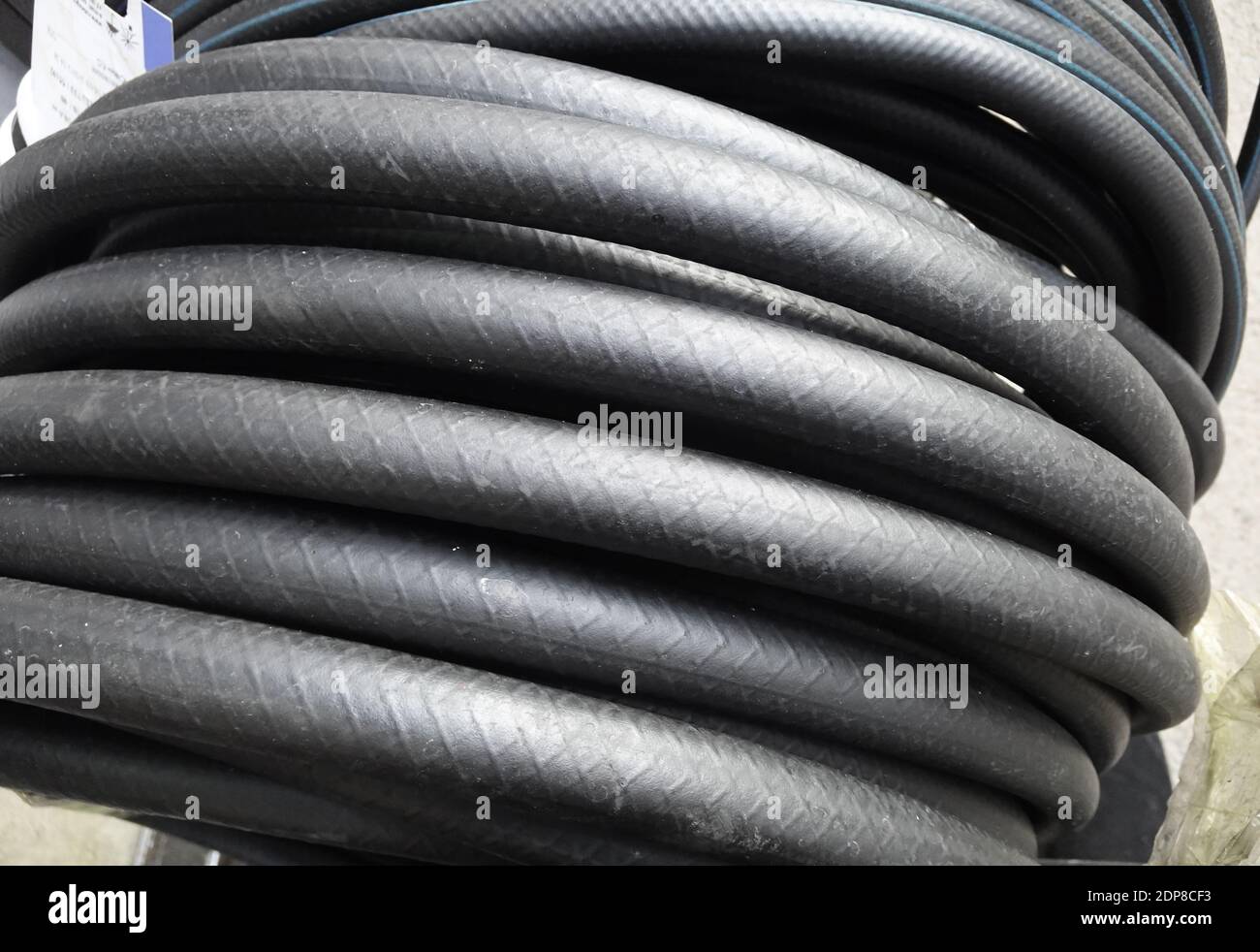 Black hose pipe Stock Photo