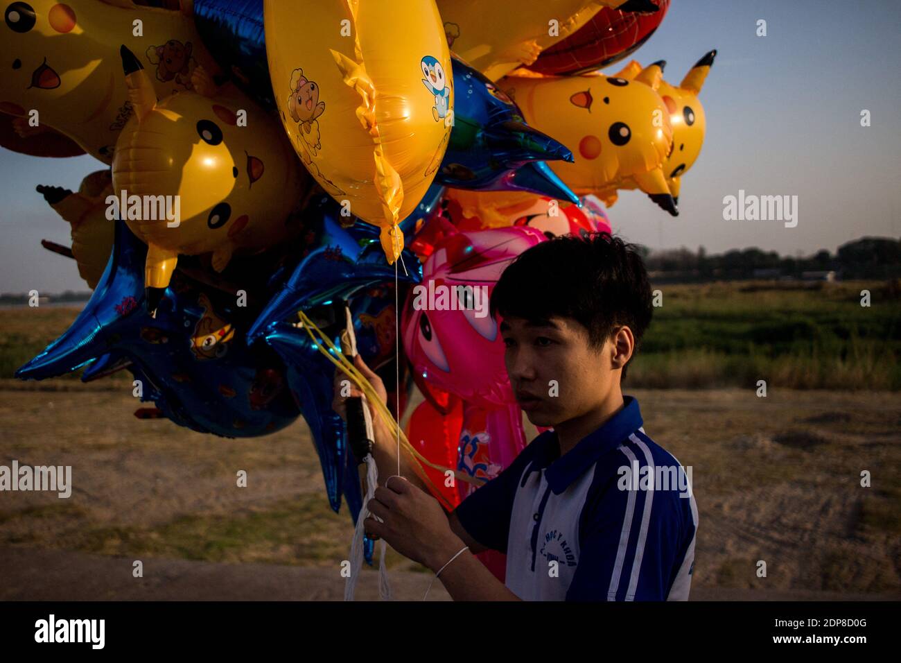 LAO - VIENTIANE LA COMPROMISE Même si elle se rapproche du million d’habitants, Vientiane a encore les allures d’une bourgade à côte des mégapoles des Stock Photo