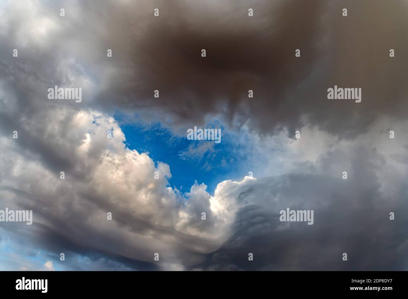 Beautiful panorama of sky with dark clouds before rain Stock Photo - Alamy