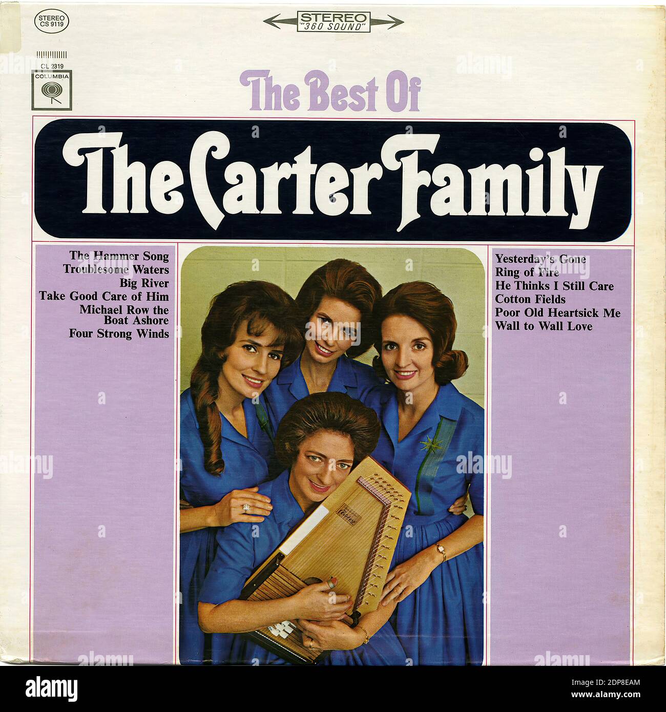 The Best of the Carter Family - Vintage Record Cover Stock Photo