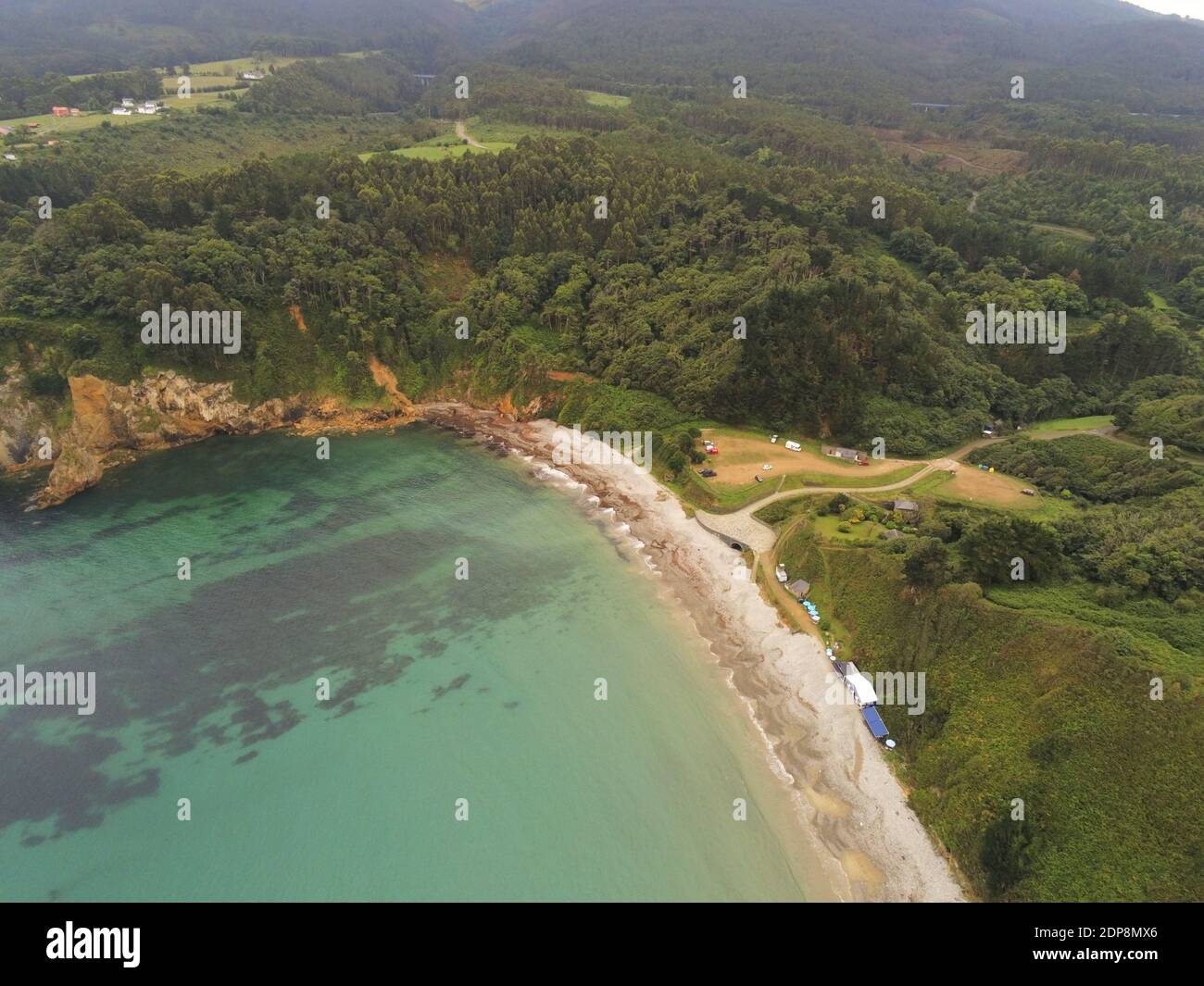 An aerial view of a lake and trees Stock Photo - Alamy