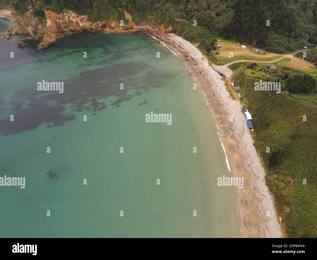 An aerial view of a lake and trees Stock Photo - Alamy
