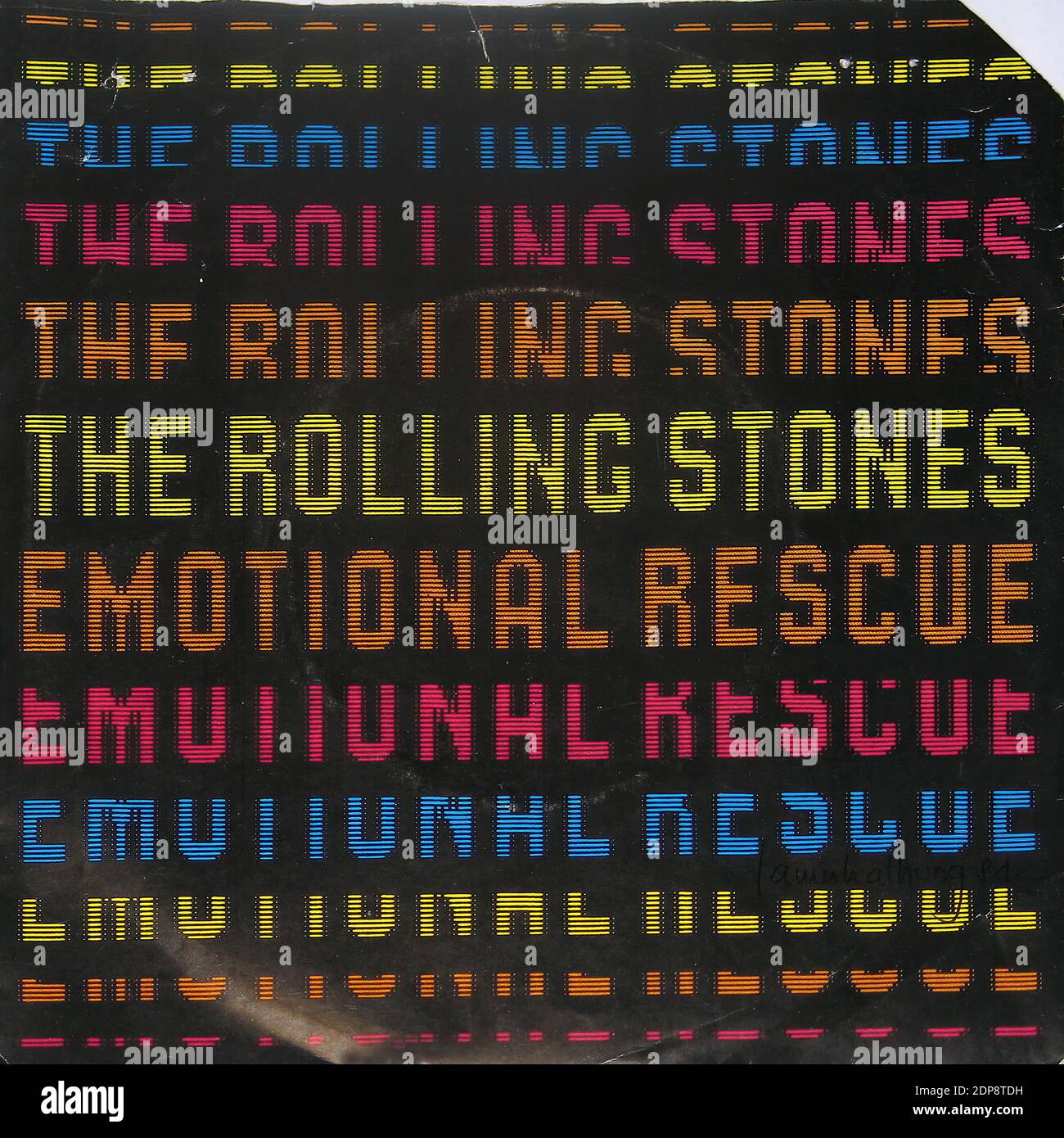 Rolling Stones Emotional Rescue Vintage Vinyl Record Cover Stock Photo Alamy