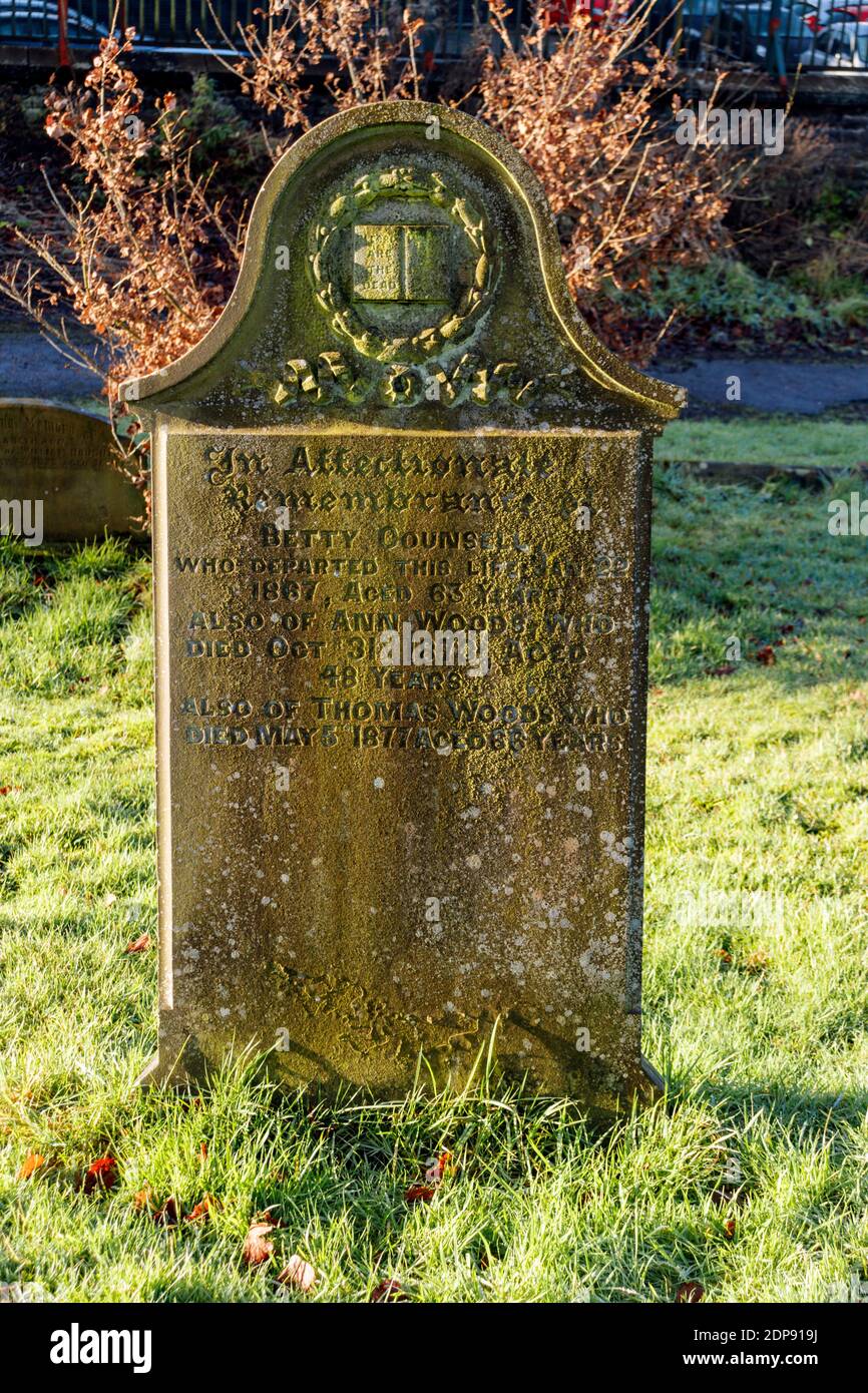 Victorian gravestone at Blackburn Cemetery Stock Photo Alamy