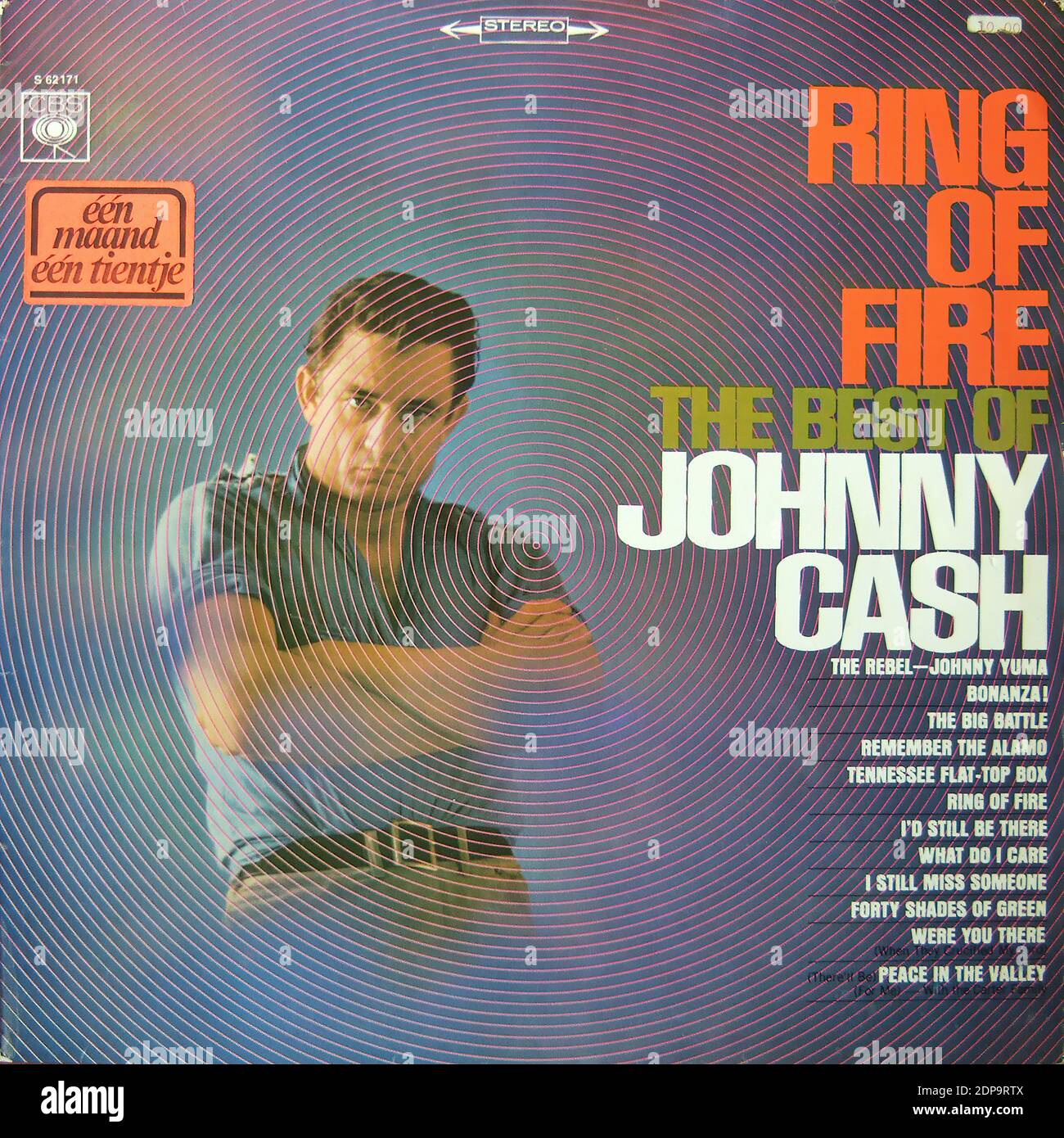 Johnny Cash - Ring of Fire, The Best Of, CBS - Vintage vinyl album cover  Stock Photo - Alamy
