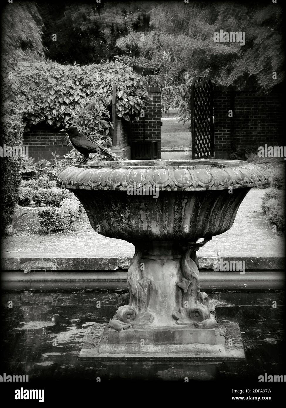 Old traditional English garden Stock Photo - Alamy