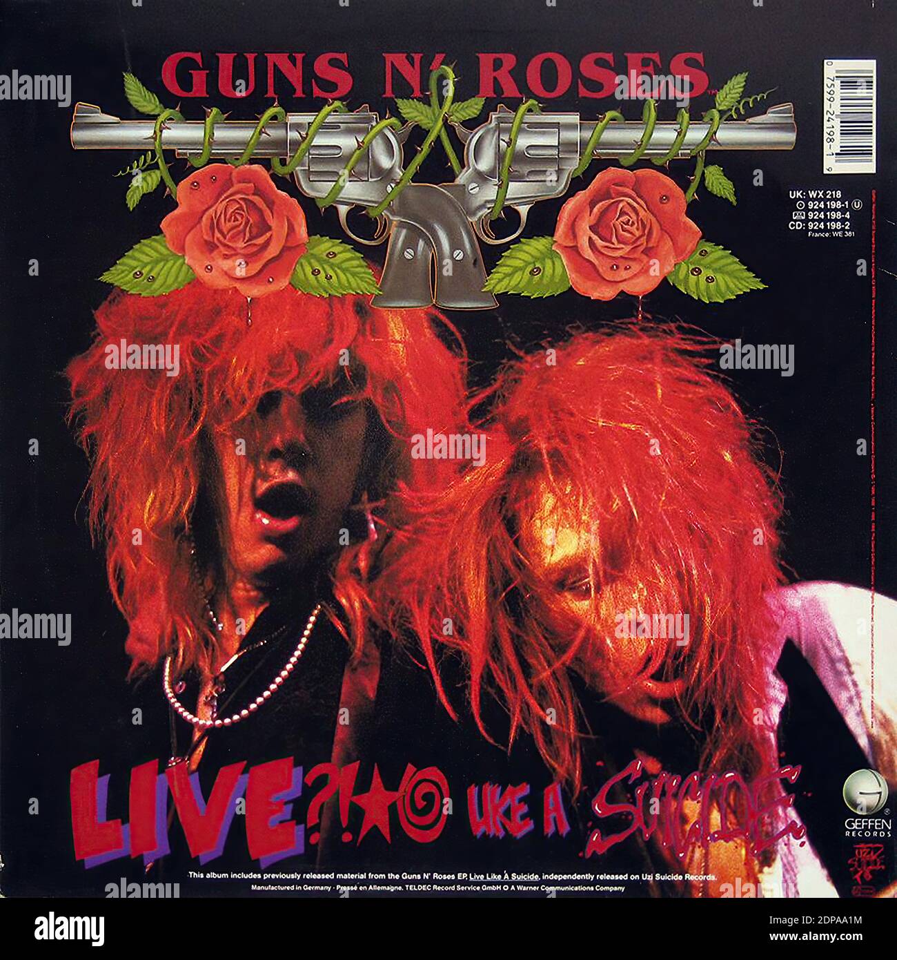 Guns n' Roses G N'R Lies - Vintage Vinyl Record Cover01 Stock Photo - Alamy