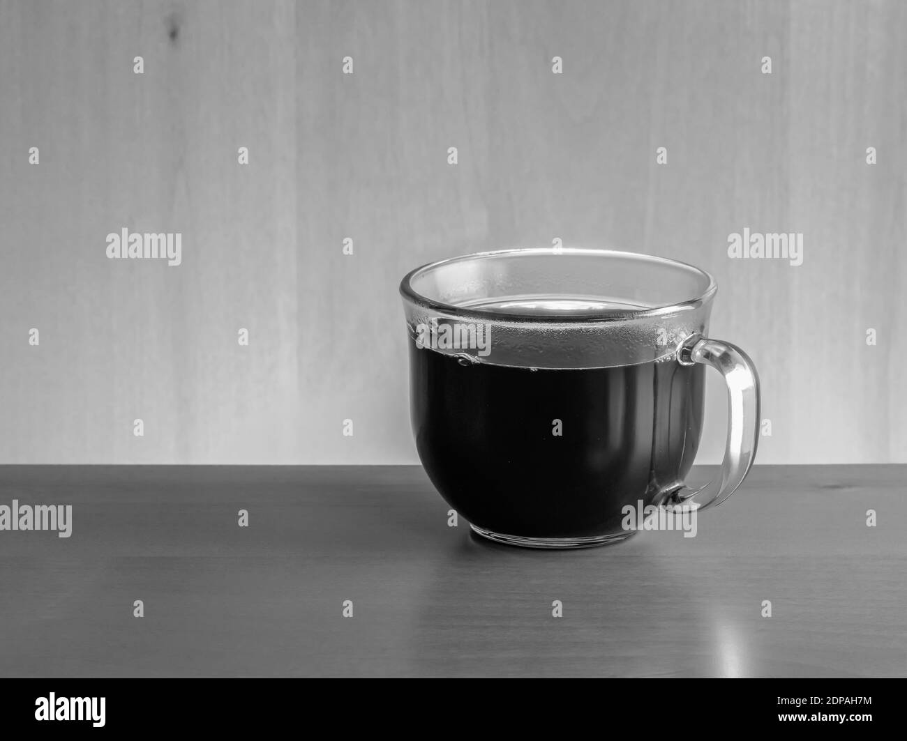 Cup Of Coffee In A Clear Mug Stock Photo Alamy