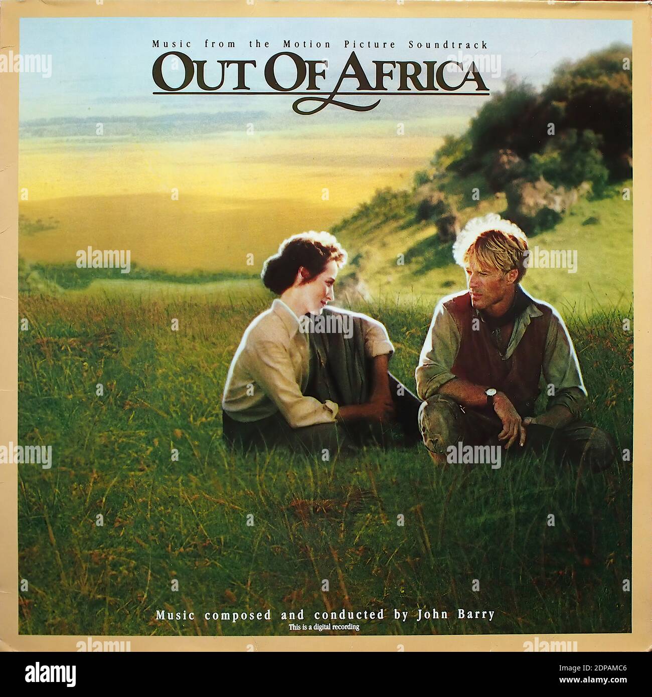 Out Of Africa - Music from the Motion Picture Soundtrack, John Barry, 1986 Digital  - Vintage vinyl album cover Stock Photo