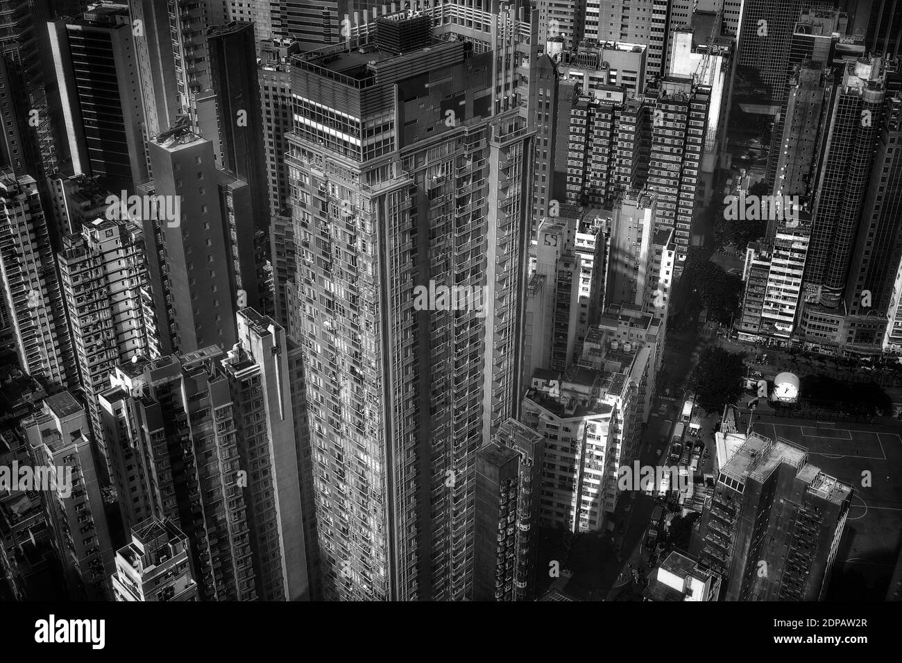 Hong kong high rise buildings Black and White Stock Photos & Images - Alamy