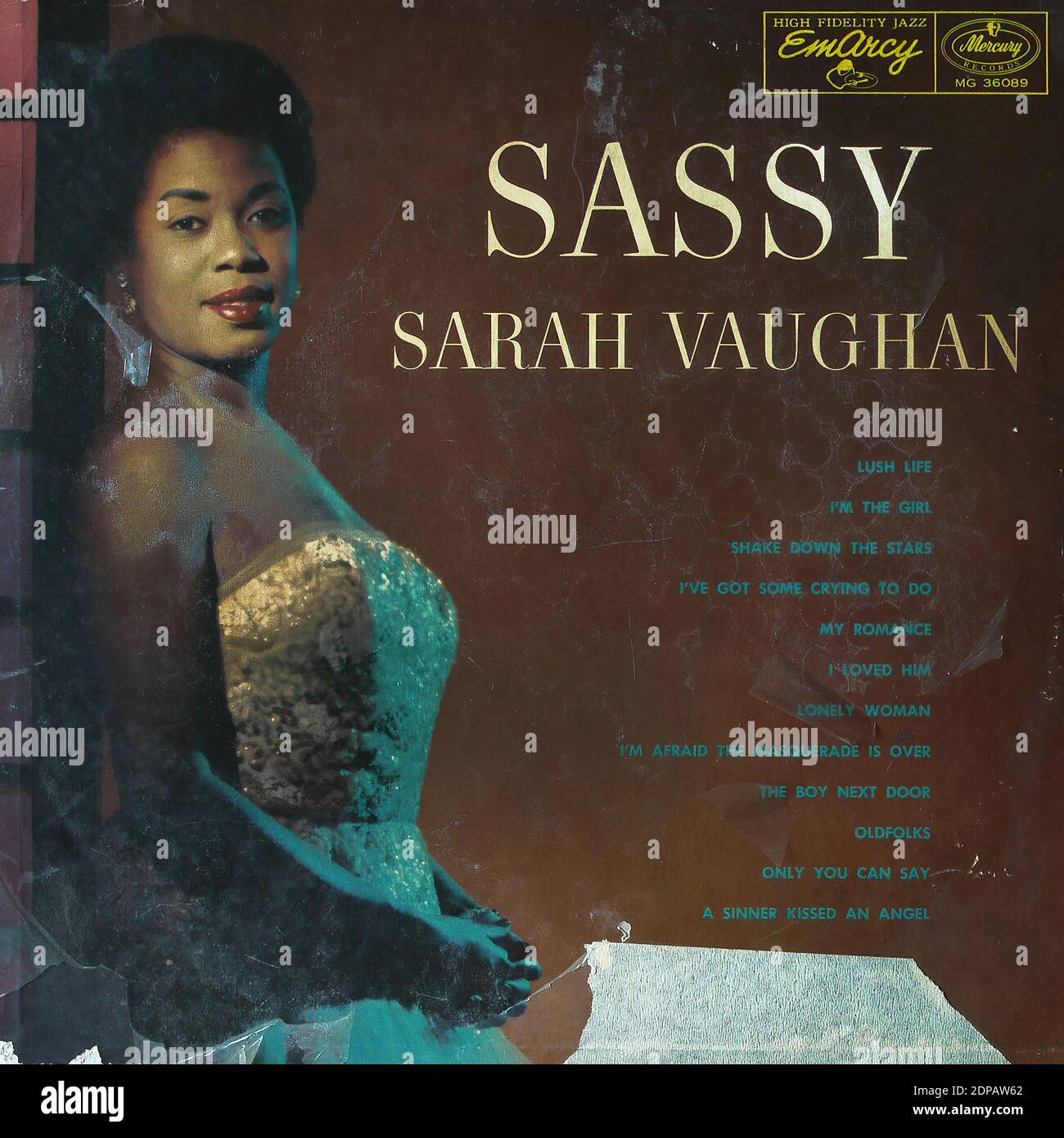 Sarah Vaughan - Sassy, EmArcy MG 36089  - Vintage vinyl album cover Stock Photo