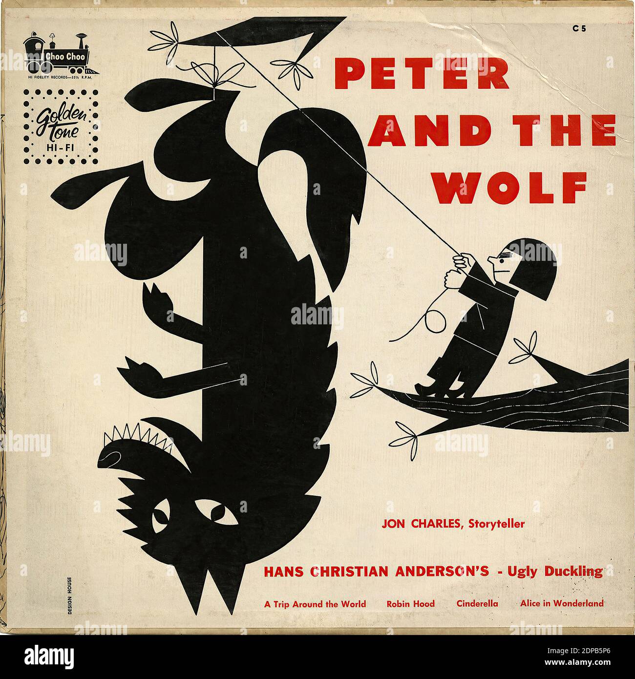 Peter and the Wolf - Vintage Record Cover 02 Stock Photo - Alamy