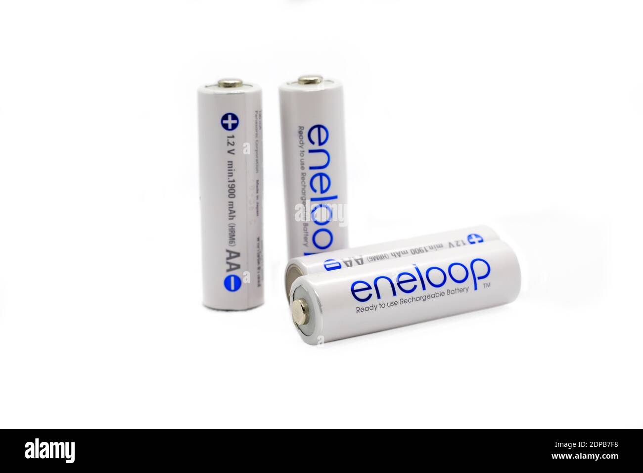 AA rechargeable battery over white backgrounds Stock Photo - Alamy