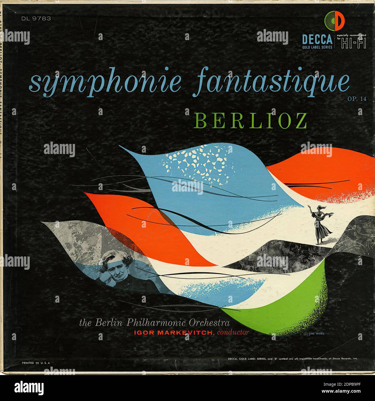 Symphonie Fantastique - Vintage Record Cover Stock Photo