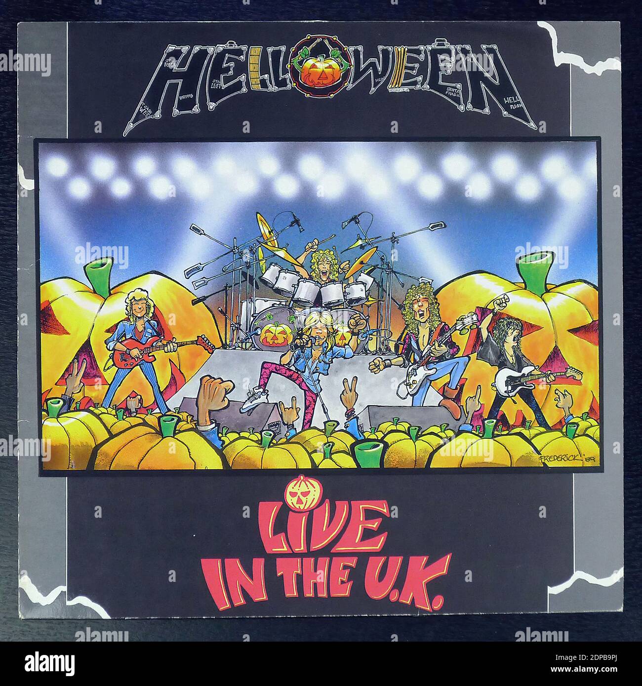 Helloween Live in the UK - Vintage Vinyl Record Cover02 Stock Photo - Alamy
