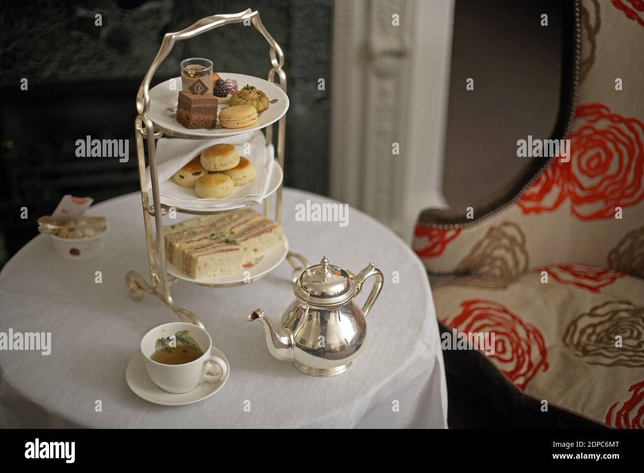 GREAT BRITAIN / England / London /Brown's Hotel afternoon tea at  Browns Hotel in Mayfair, London ,United Kingdom Stock Photo