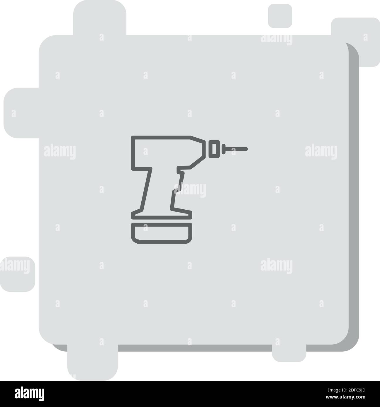 drill outline vector icon modern simple vector illustration Stock Vector