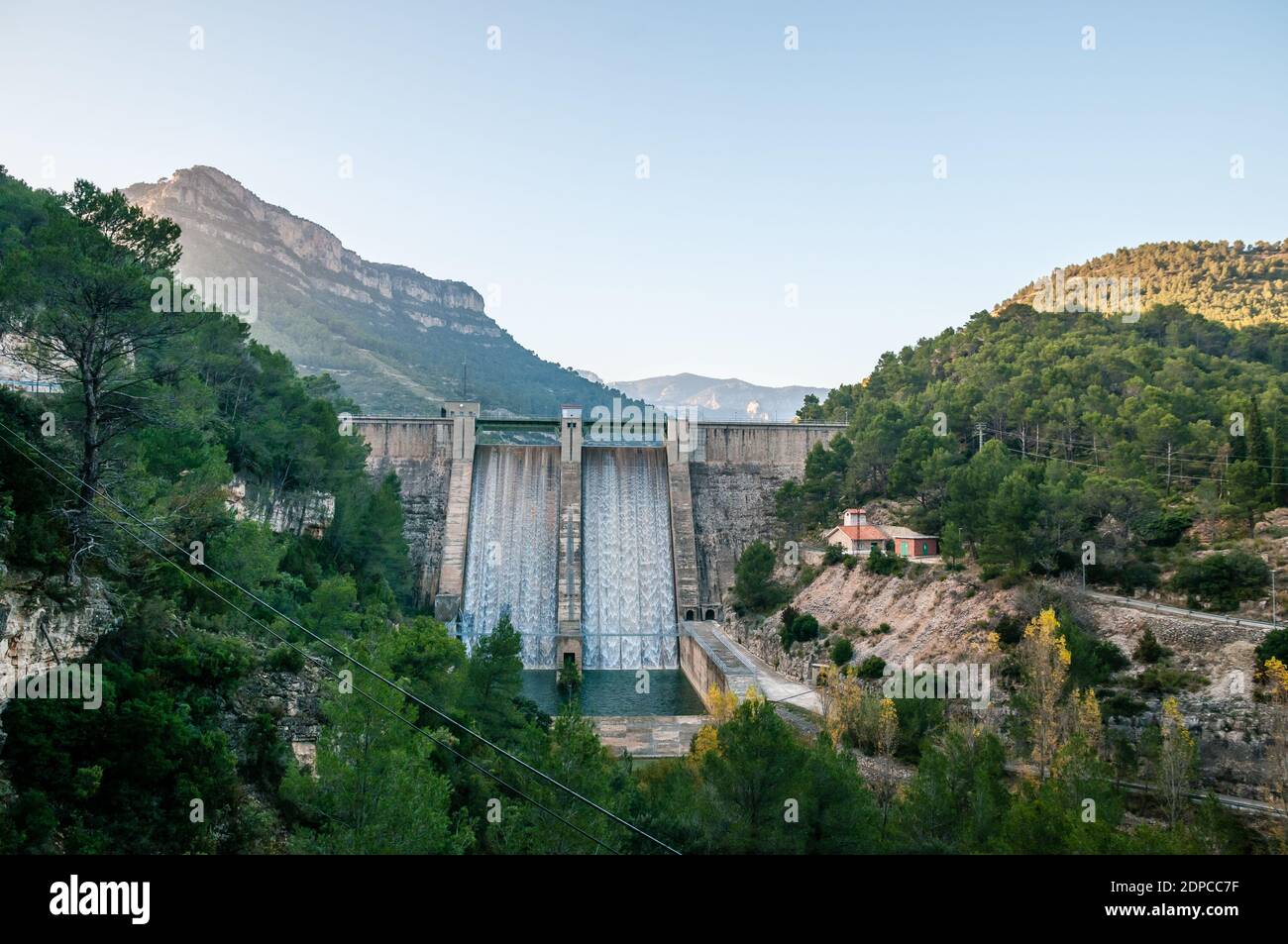 Ulldecona reservoir,dam, Tarragona, Catalonia, Spain Stock Photo