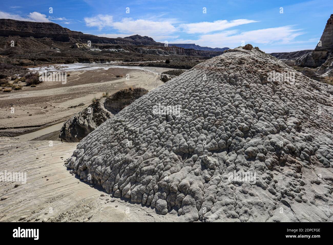 An 8 mile hike in and out to the Wahweap Wonderland of hoodoos. Stock Photo