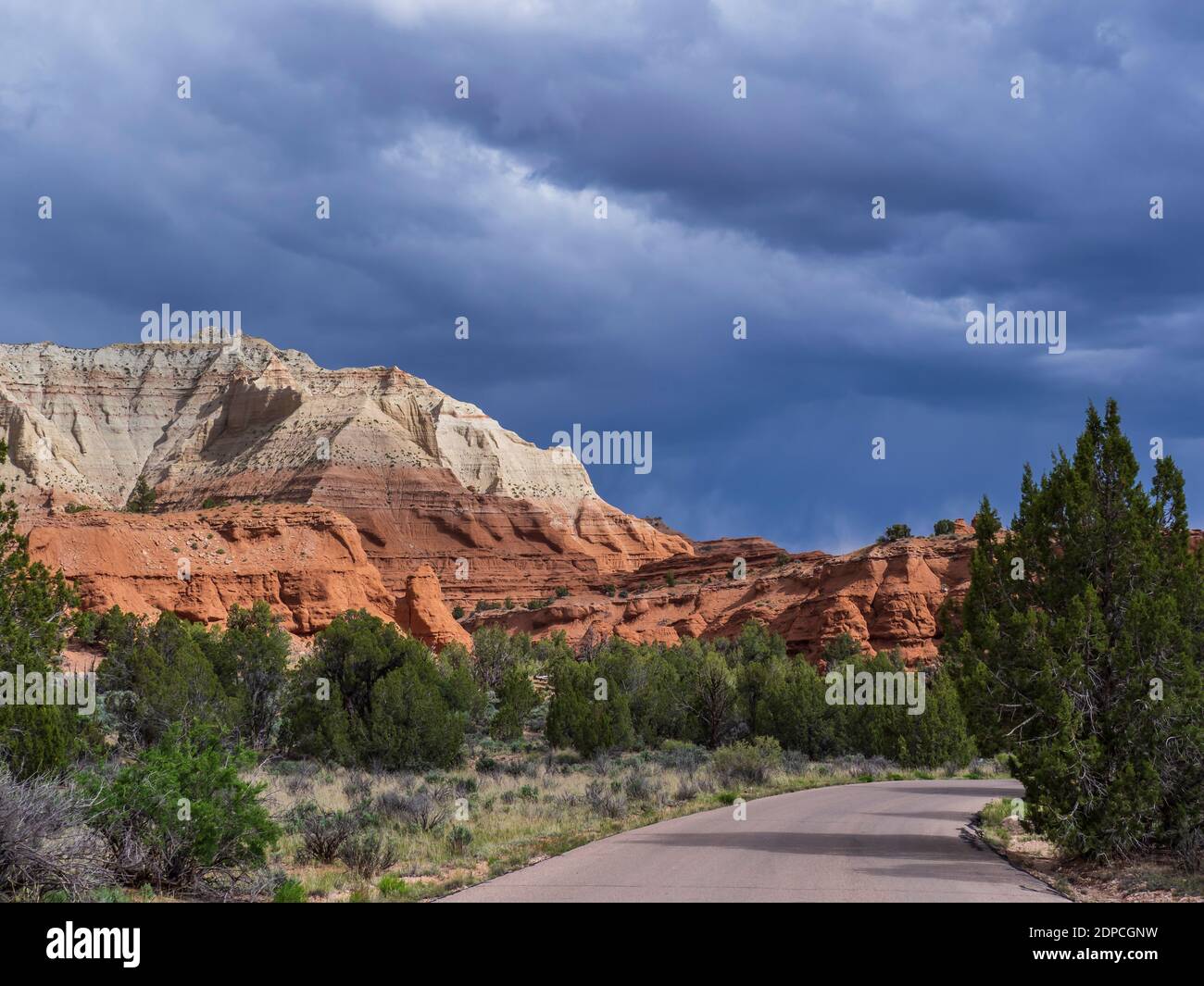 Cliffs and angry sky, Kodachrome Basin State Park, Cannonville, Utah