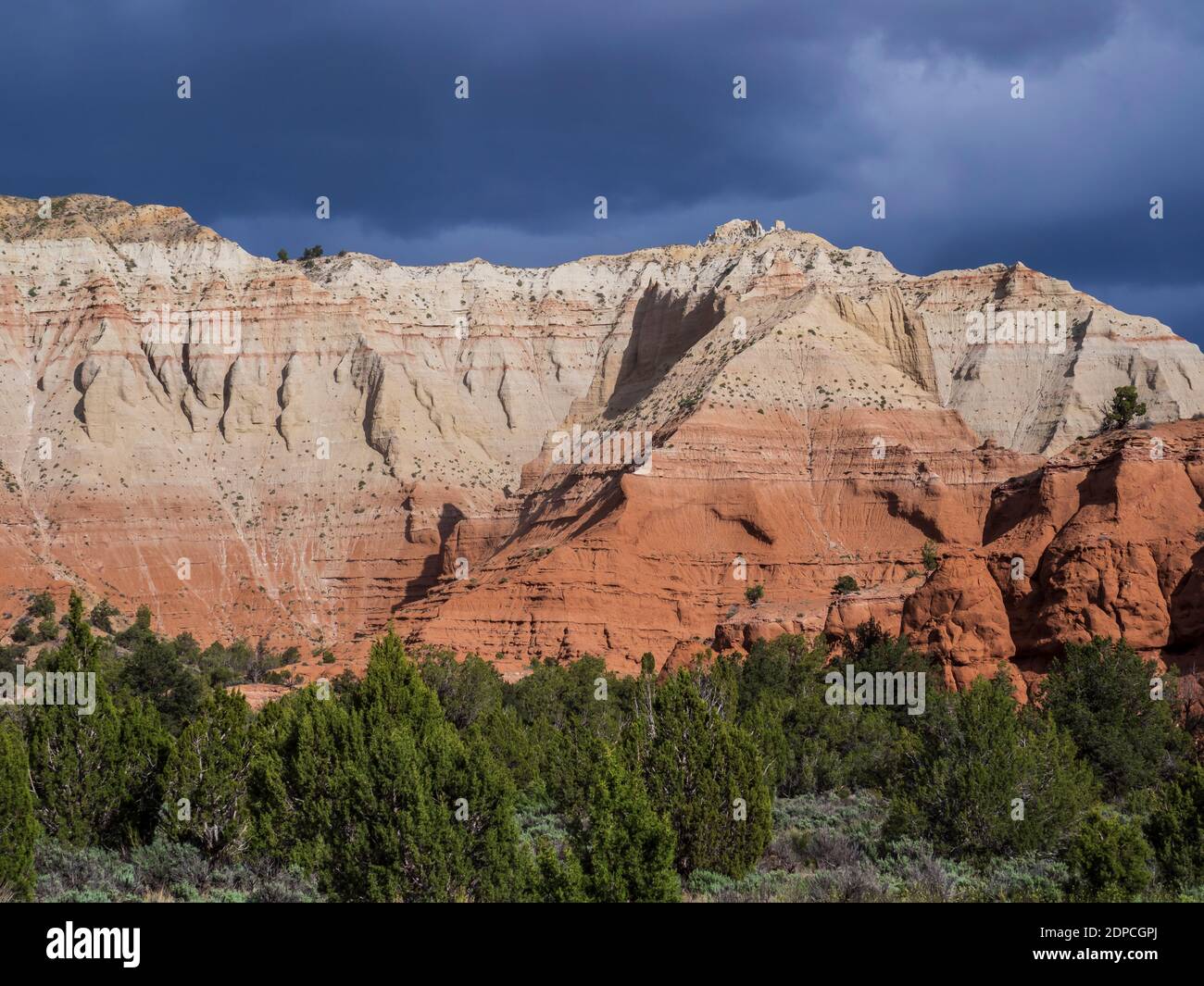 Cliffs and angry sky, Kodachrome Basin State Park, Cannonville, Utah ...