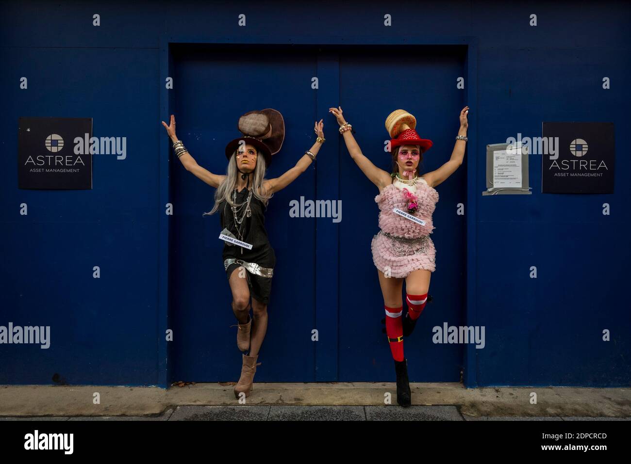 London, UK.  19 December 2020.  Models take part in a flashmob through Mayfair for designer Pierre Garroudi. Credit: Stephen Chung / Alamy Live News Stock Photo