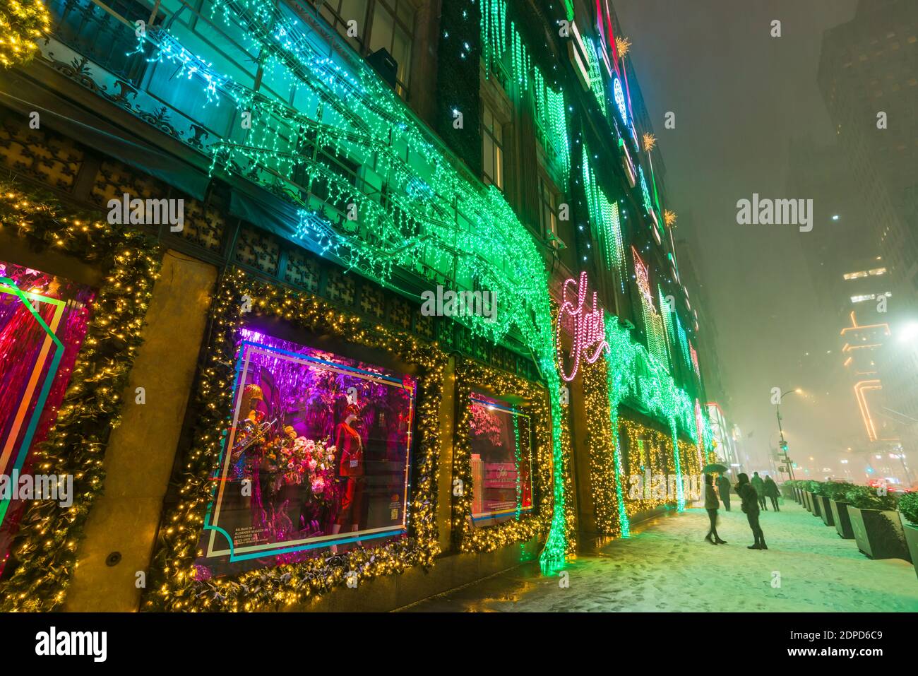 Saks 5th Avenue's Christmas Lights Show during First major winter