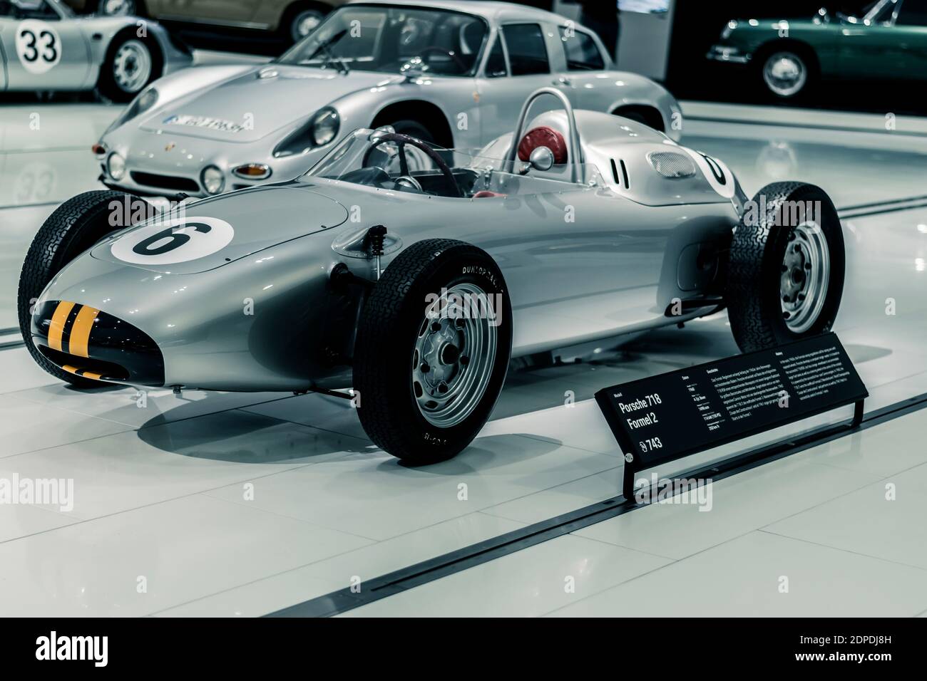 STUTTGART, Germany 6 March 2020: The Porsche 718/2 (2-02) Formula 2 1960. Stock Photo