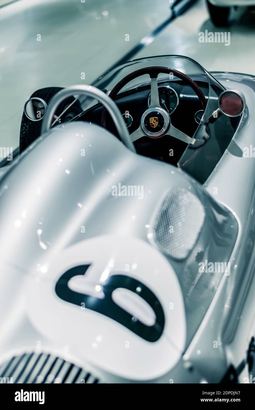 STUTTGART, Germany 6 March 2020: The Porsche 718/2 (2-02) Formula 2 1960. This successful 718 /2 wins the unofficial Formula 2 Manufacturers World Cha Stock Photo