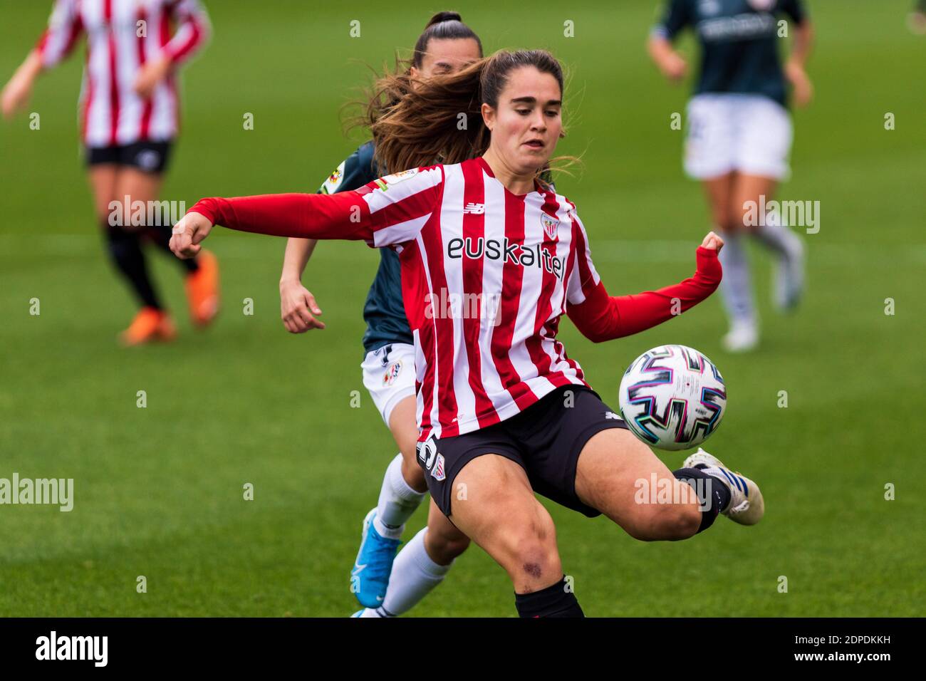 Bilbao, Spain. 19th Dec, 2020. NAROA URIARTE (5) from Athletic Club, tries  to controll the ball during the Liga Iberdrola game between Athletic Club  Women's and Rayo Vallecano Women's at Lezama stadium.