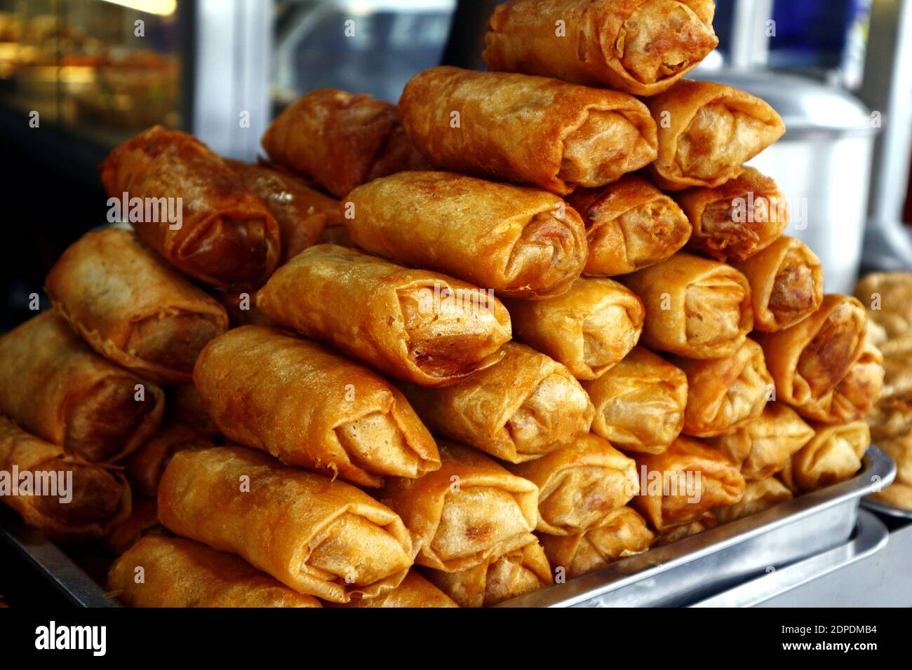 Photo Of A Stack Of Deep Fried Vegetable Spring Roll Stock Photo Alamy