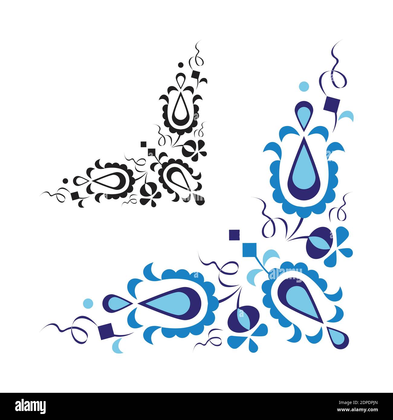 Traditional folk ornament isolated on white background Stock Vector