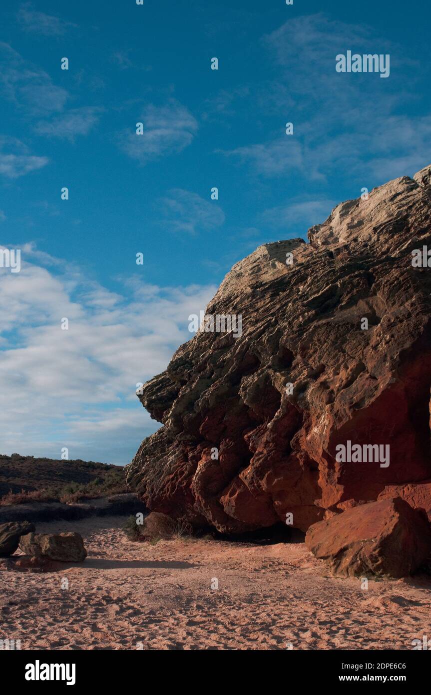 Agglestone Rock. The Devils Anvil Stock Photo