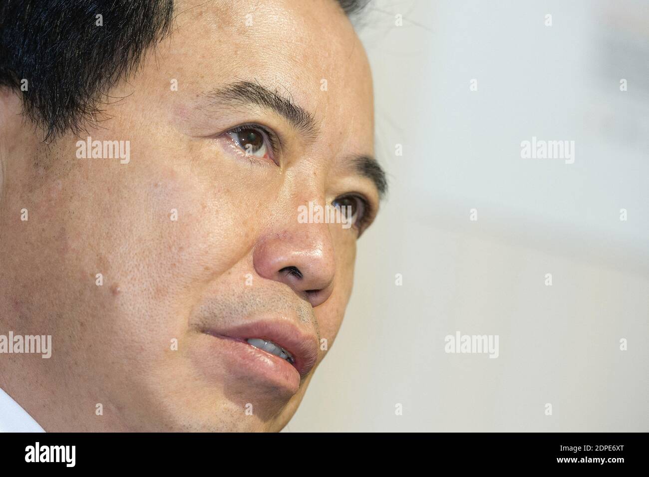 Chinese businessman, Li Dongsheng, chairman of TCL Corp poses during the 2013 IFA home electronics and appliances trade fair, on September 06, 2013, in Berlin, Germany, Photo by David Niviere/ABACAPRESS.COM Stock Photo