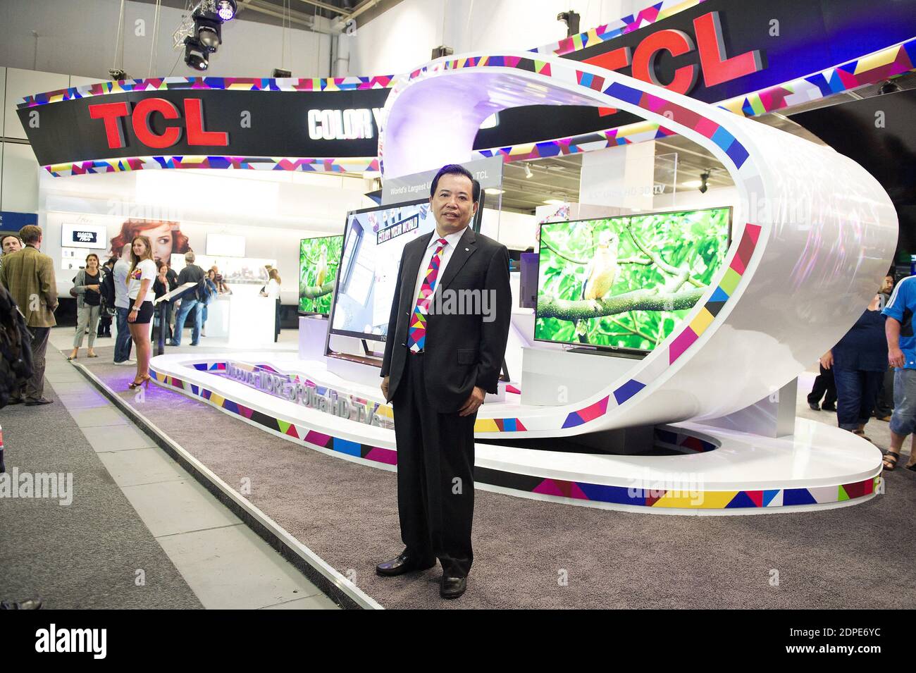 Chinese businessman, Li Dongsheng, chairman of TCL Corp poses during the 2013 IFA home electronics and appliances trade fair, on September 06, 2013, in Berlin, Germany, Photo by David Niviere/ABACAPRESS.COM Stock Photo