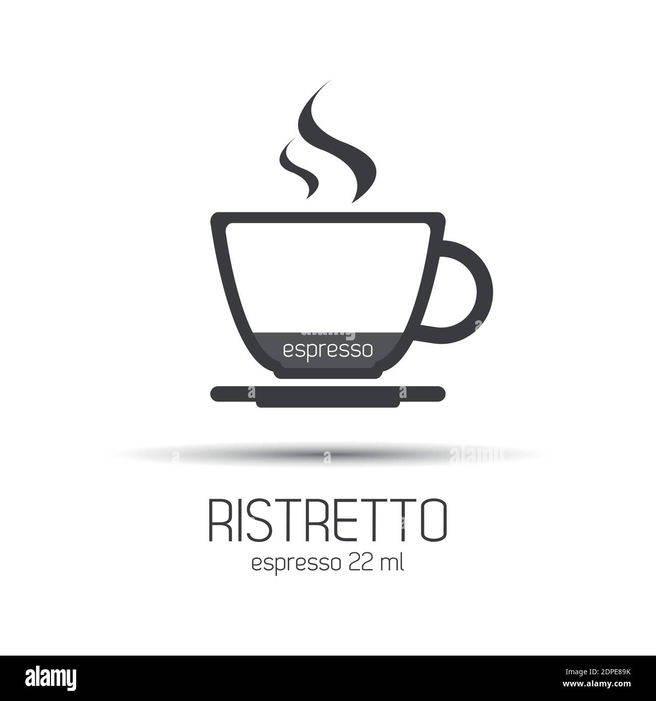 Cup of espresso ristretto, simple vector icons Stock Vector Image & Art -  Alamy