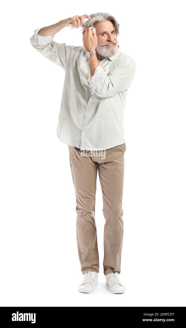 Mature adult haircut Cut Out Stock Images & Pictures - Alamy