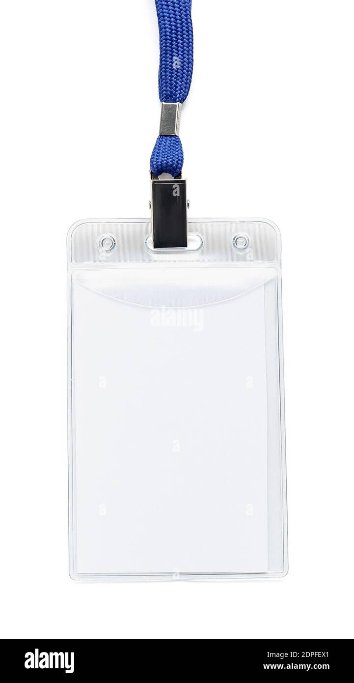 Blank badge on white background Stock Photo - Alamy