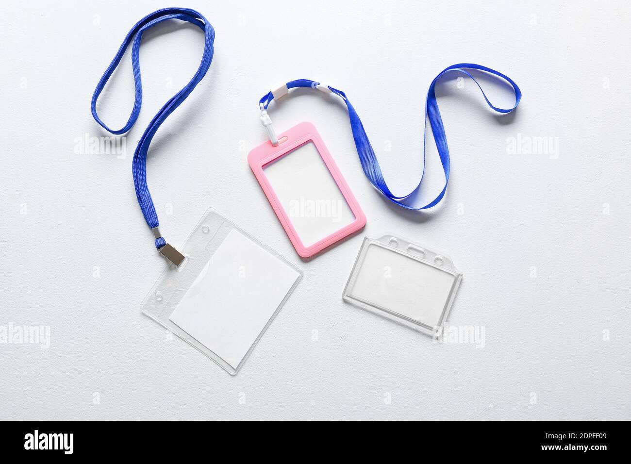 Blank badges on white background Stock Photo - Alamy