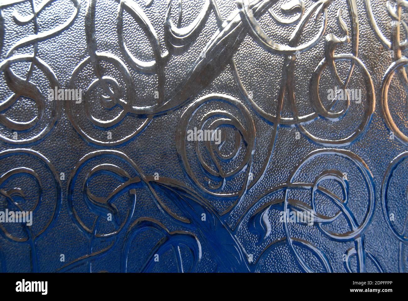Abstract of patterned glass window Stock Photo