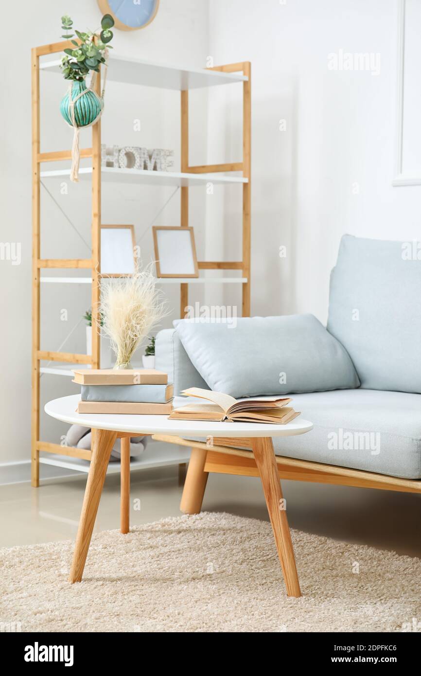 Stylish interior of modern living room Stock Photo - Alamy