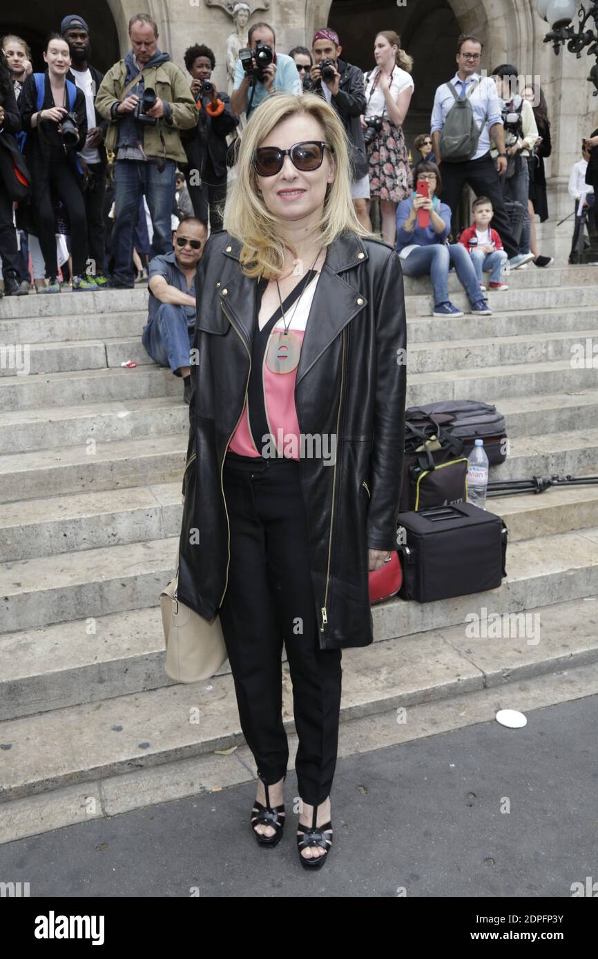 Valerie Trierweiler arriving to Alexis Mabille's Fall-Winter 2015/2016 Haute Couture collection show held at Opera Garnier in Paris, France, on July 08, 2015. Photo by Jerome Domine/ABACAPRESS.COM Stock Photo