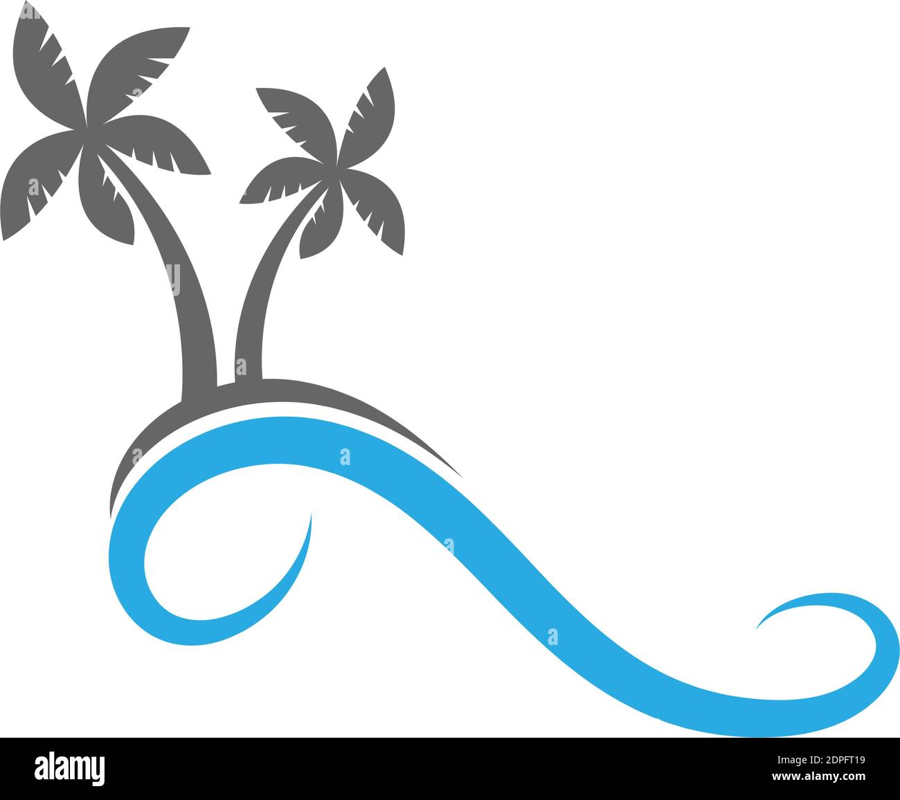 Palm tree summer logo template vector illustration Stock Vector