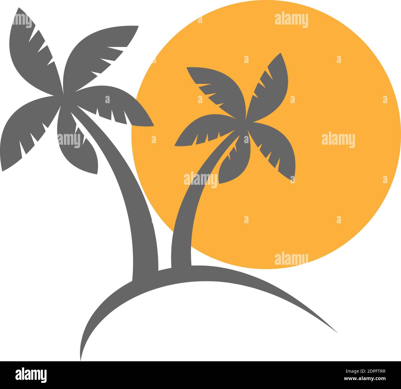 Palm tree summer logo template vector illustration Stock Vector