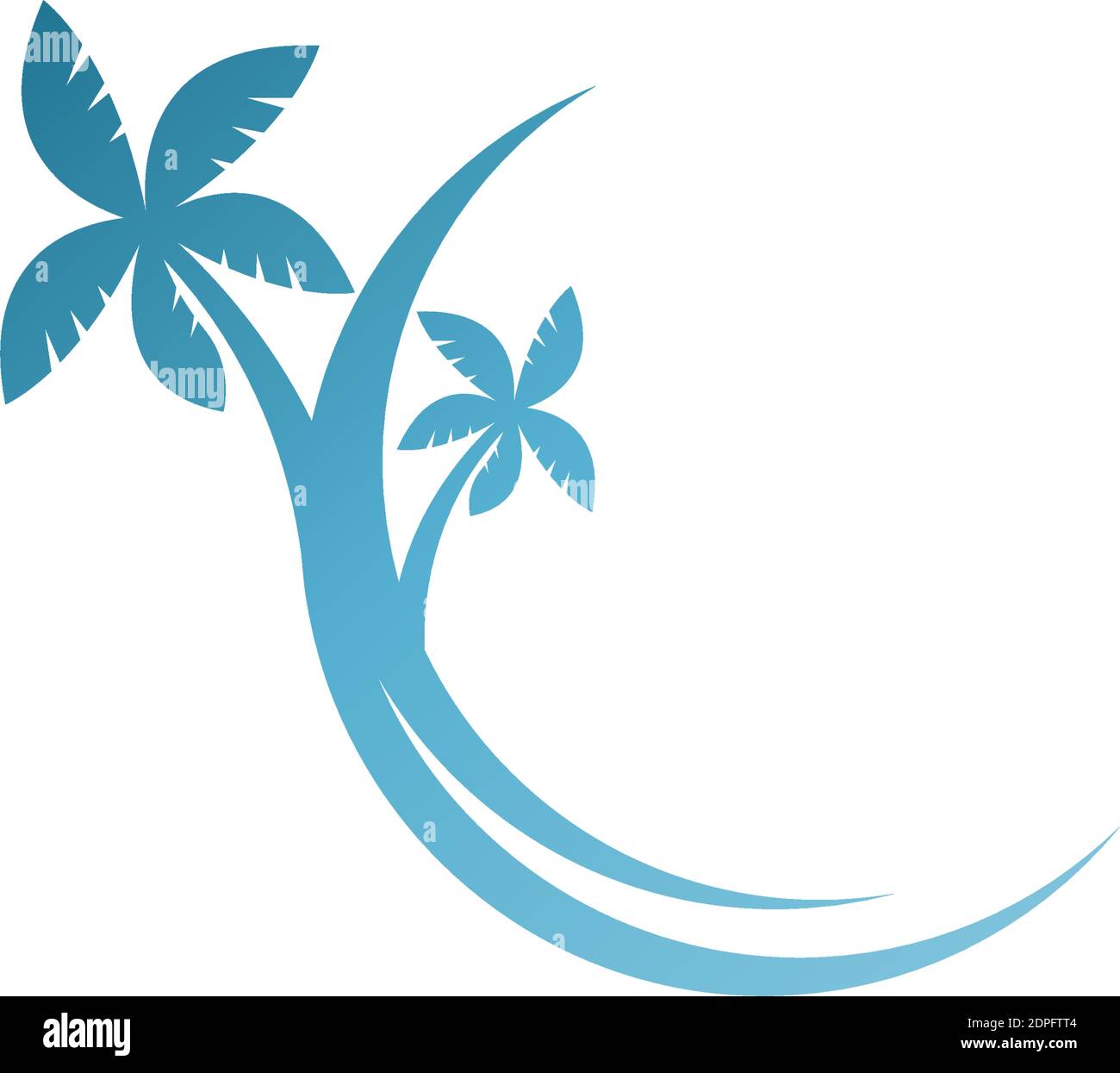 Palm tree summer logo template vector illustration Stock Vector