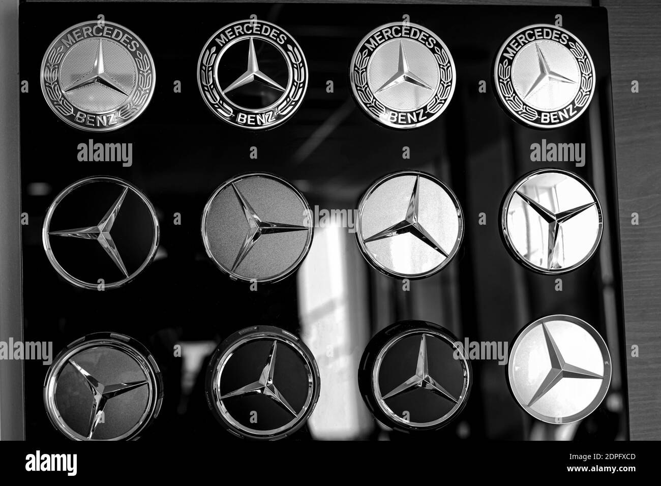 Antibes, France 19.11.2020 Mercedes Benz Sign Collection Close Up. Founded  in 1926 is a German luxury automobile manufacturer. High quality photo  Stock Photo - Alamy