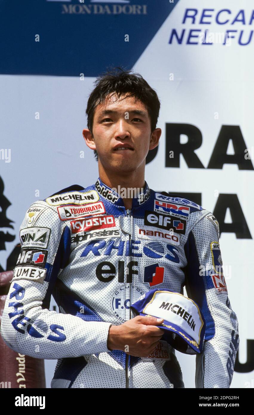 Nobuatsu Aoki (JPN, Honda 500, Italy moto GP 1997, Mugello Stock Photo -  Alamy